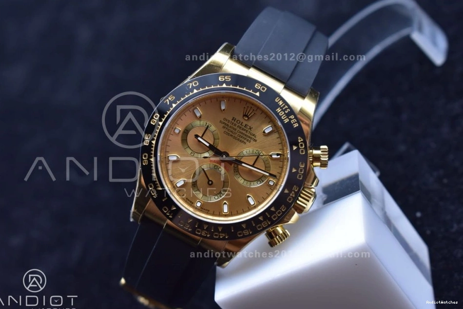 764 Edition BTF on YG Dial 116518 Lume Daytona Best Oysterflex SA Rubber 1:1 Reliable Strap 0716